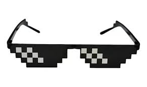Gafas Pixel Diversion Meme thug life